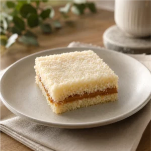 Cuadrado de coco y dulce de leche